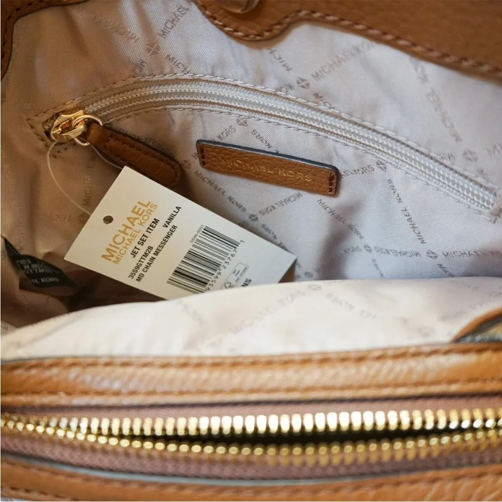 Micheal Kors jet set chain vanilla mid messenger - Picture 2 of 6